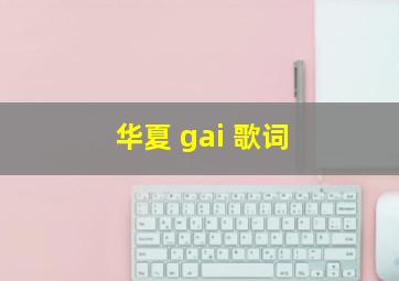 华夏 gai 歌词